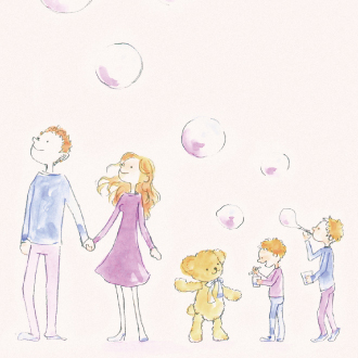 シャボン玉と家族